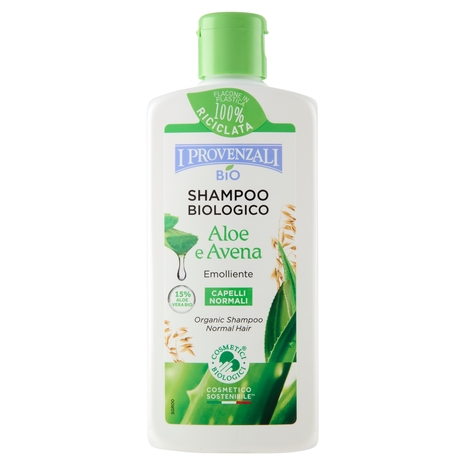 I Provenzali Bio Shampoo Biologico Aloe e Avena Emolliente Capelli Normali 250 ml